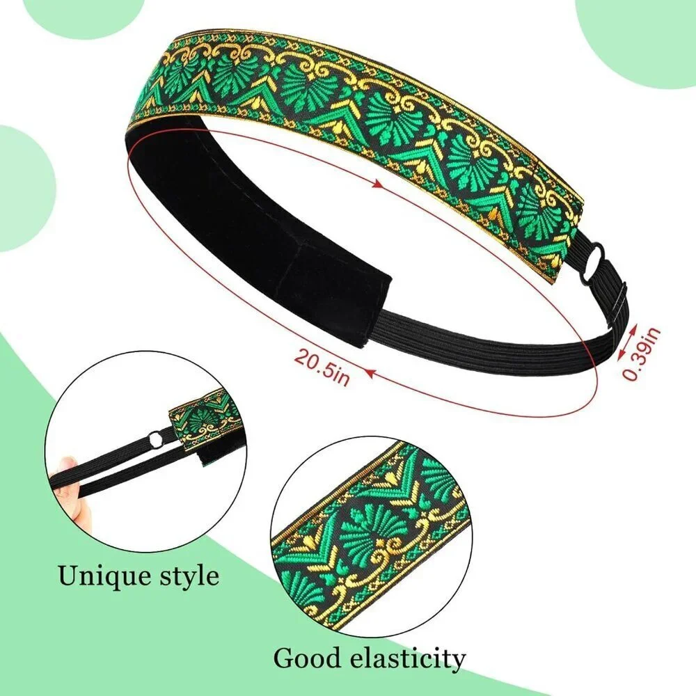 Women Velvet Hair Bands 8 Pack Non Slip Adjustable Boho Style for Yoga Sports
